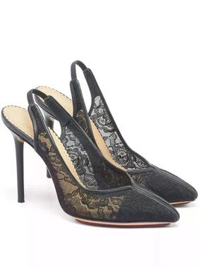 Charlotte Olympia Lace Slingback Stiletto Sz.38